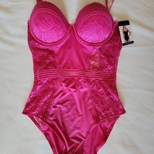 Sexy Pink Lacey Teddy - NWT!